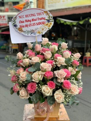 GIỎ HOA Ánh Hồng Ban Mai