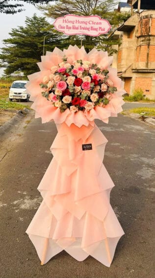 KỆ HOA KHAI TRƯƠNG ĐÓN LỘC