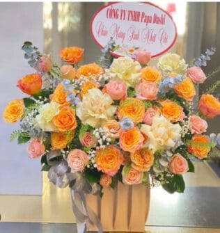 GIỎ HOA Cam Rực Rỡ