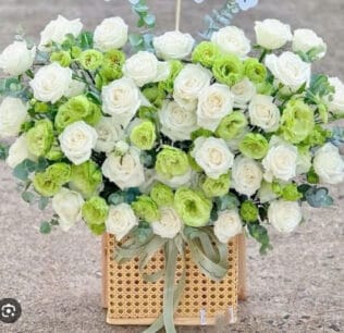 GIỎ HOA Xanh Thanh Bình
