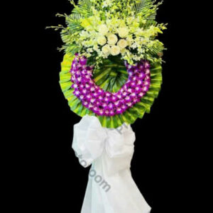 KỆ HOA VIẾNG TÍM VÀNG DỊU