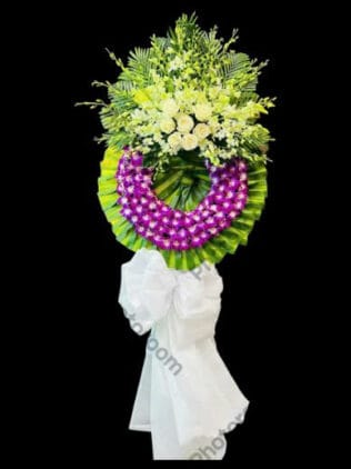 KỆ HOA VIẾNG TÍM VÀNG DỊU