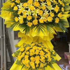 KỆ HOA VIẾNG Hoa Ly Vàng