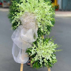 KỆ HOA VIẾNG Hoa Thiên Thần Trắng