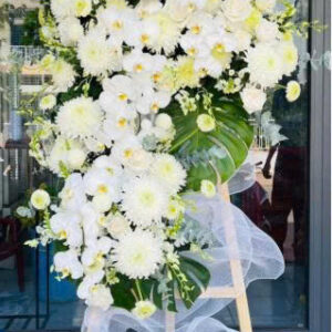 KỆ HOA VIẾNG LAN HỒ ĐIỆP TRẮNG VÀNG