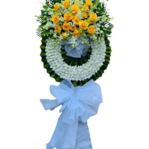 KỆ HOA VIẾNG HOA HỒNG VÀNG