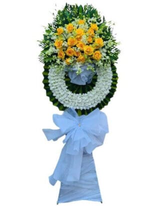 KỆ HOA VIẾNG HOA HỒNG VÀNG