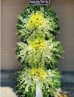 KỆ HOA VIẾNG Hoa Lan Hồ Điệp Cao Cấp