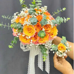 BÓ HOA CƯỚI HƠI THỞ NHẸ